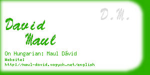 david maul business card